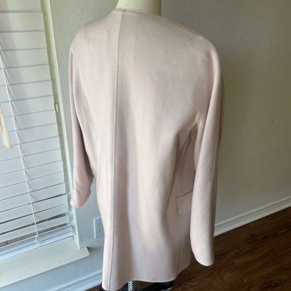 MaxMara Short Coat Light Pink 100% Cashmere Made in Italy Belted Size 12 - Picture 10 of 13